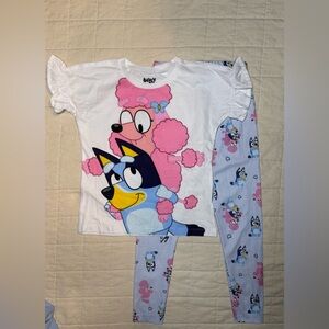 Bluey t-shirt and leggings size 6